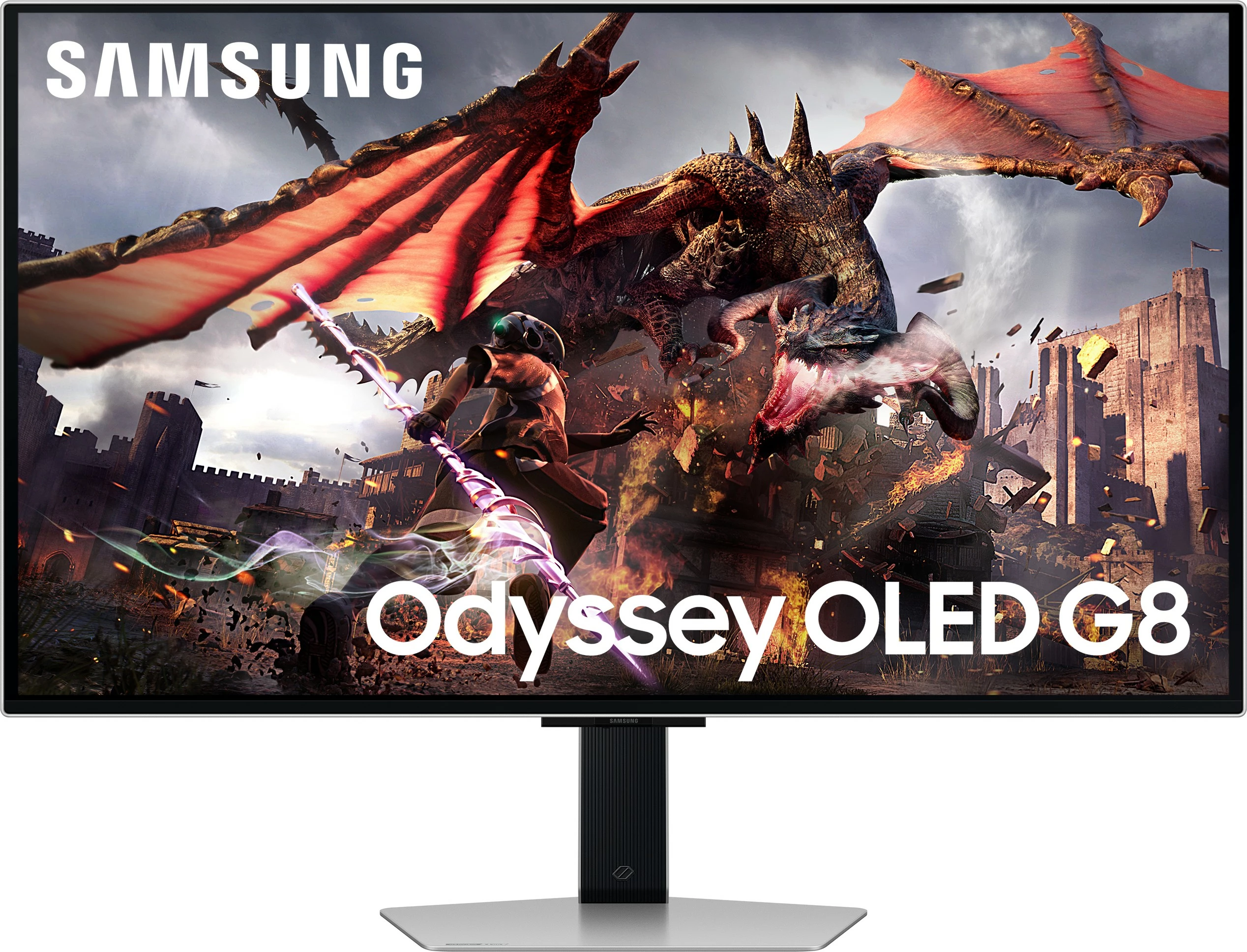 32" 4K Ultra HD OLED monitor, Samsung G80SD, srebrn
