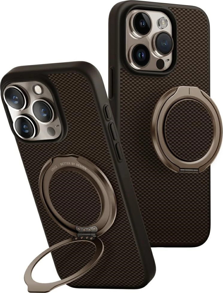 Ovitek UNIQ Keva Air Magclick Charging GripFit za iPhone 16 Pro, rjav