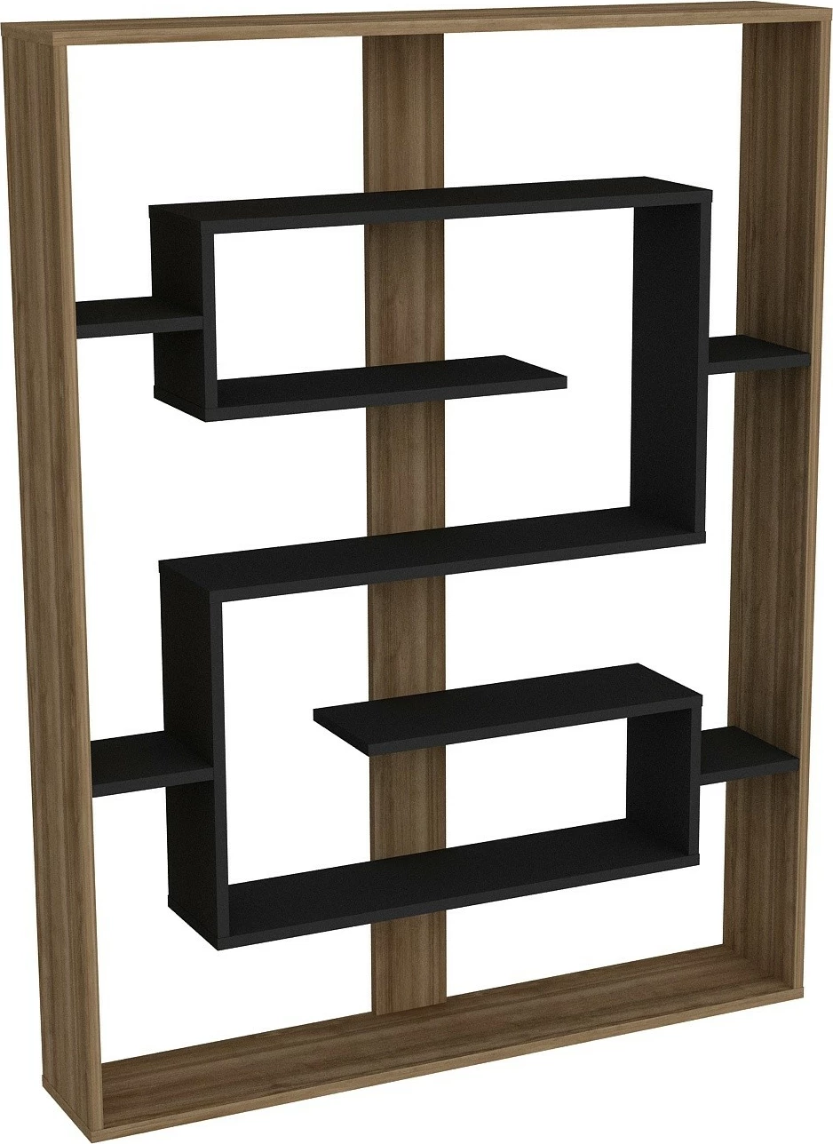 Knjižna polica Esteban Hanah Home, rjava in črna