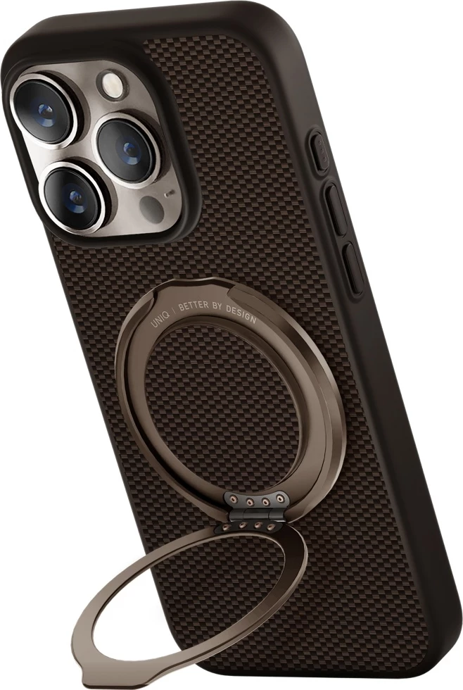 Ovitek UNIQ Keva Air Magclick Charging GripFit za iPhone 16 Pro, rjav