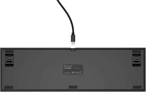Mehanska tipkovnica, Genesis Thor 404, Outemu Peach Silent, RGB, polna velikost, črna
