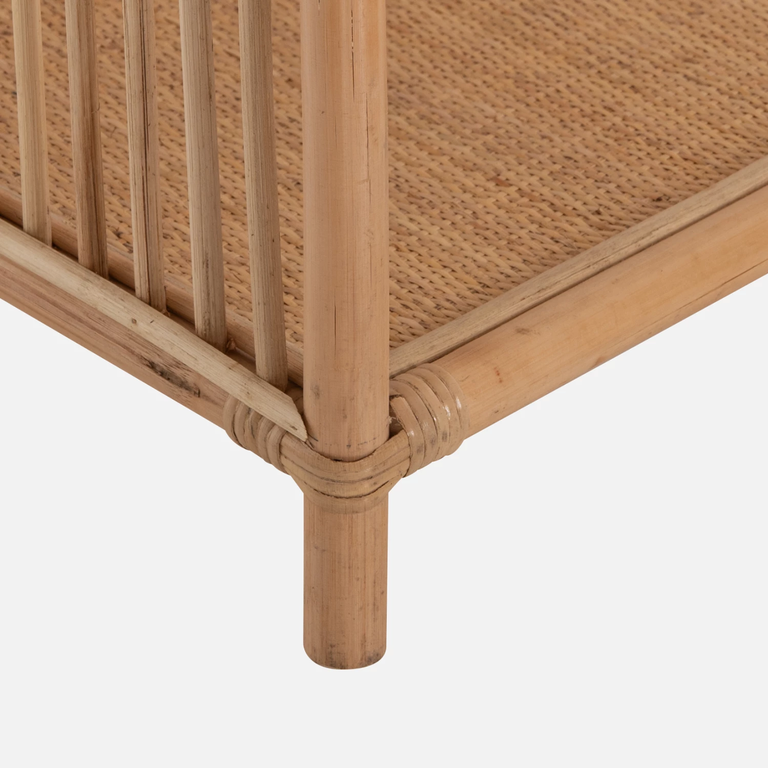 Polica za knjige iz naravnega ratana FH9552, naravna barva, 80x40x182 cm