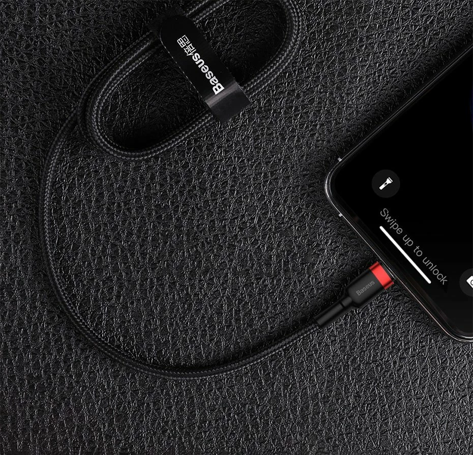 Kabel USB-C na Lightning Baseus Cafule CATLKLF-G1, 1 m, 18 W, črno/siv