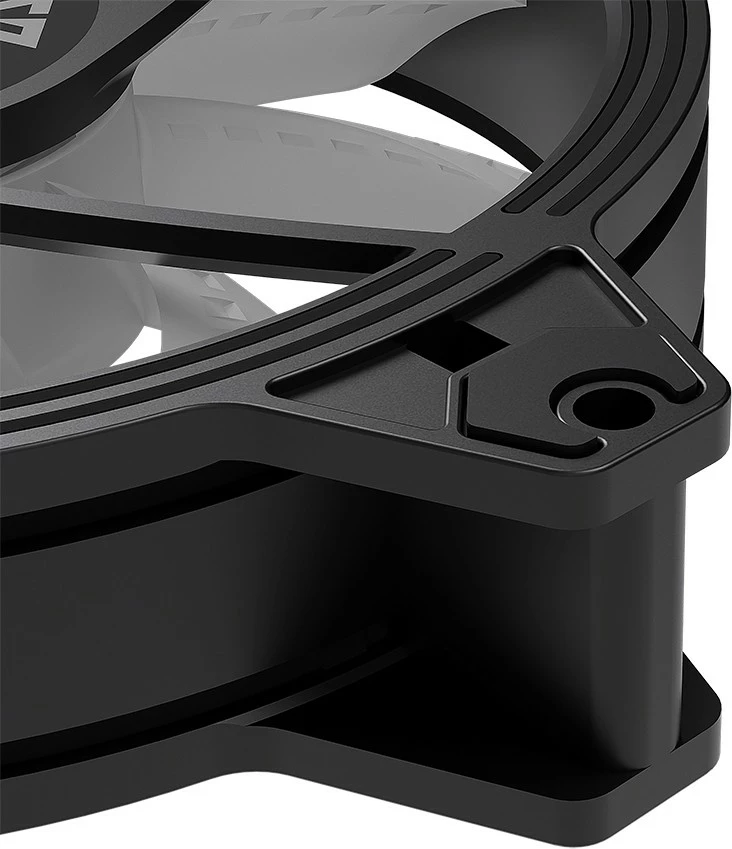 Ventilator za računalnik 120 mm, ARGB, črn MODECOM FAN-APEX-120R-ARGB-100