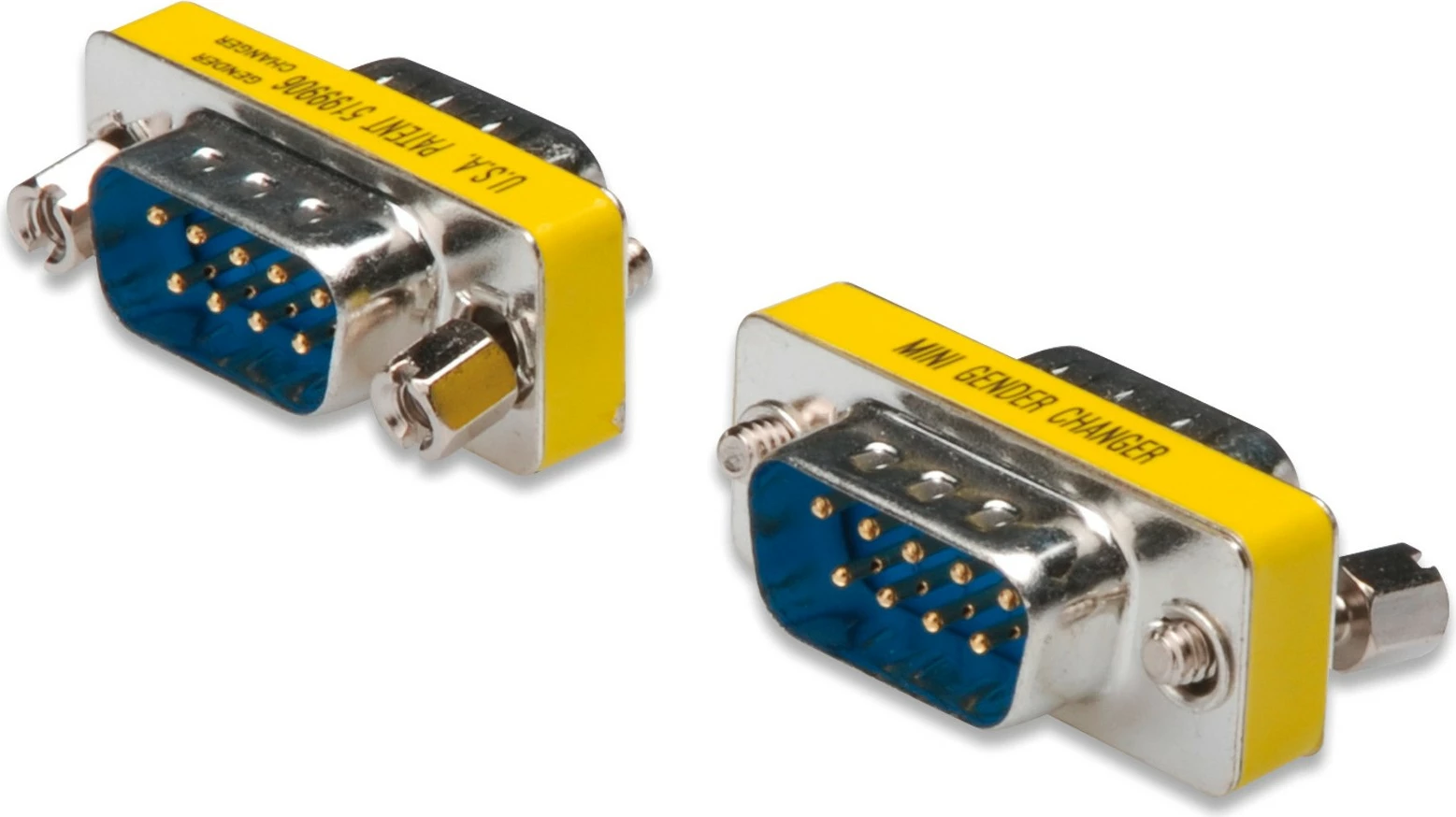 Mini gender changer D-Sub9, metal, moški-moški, srebrn - Digitus