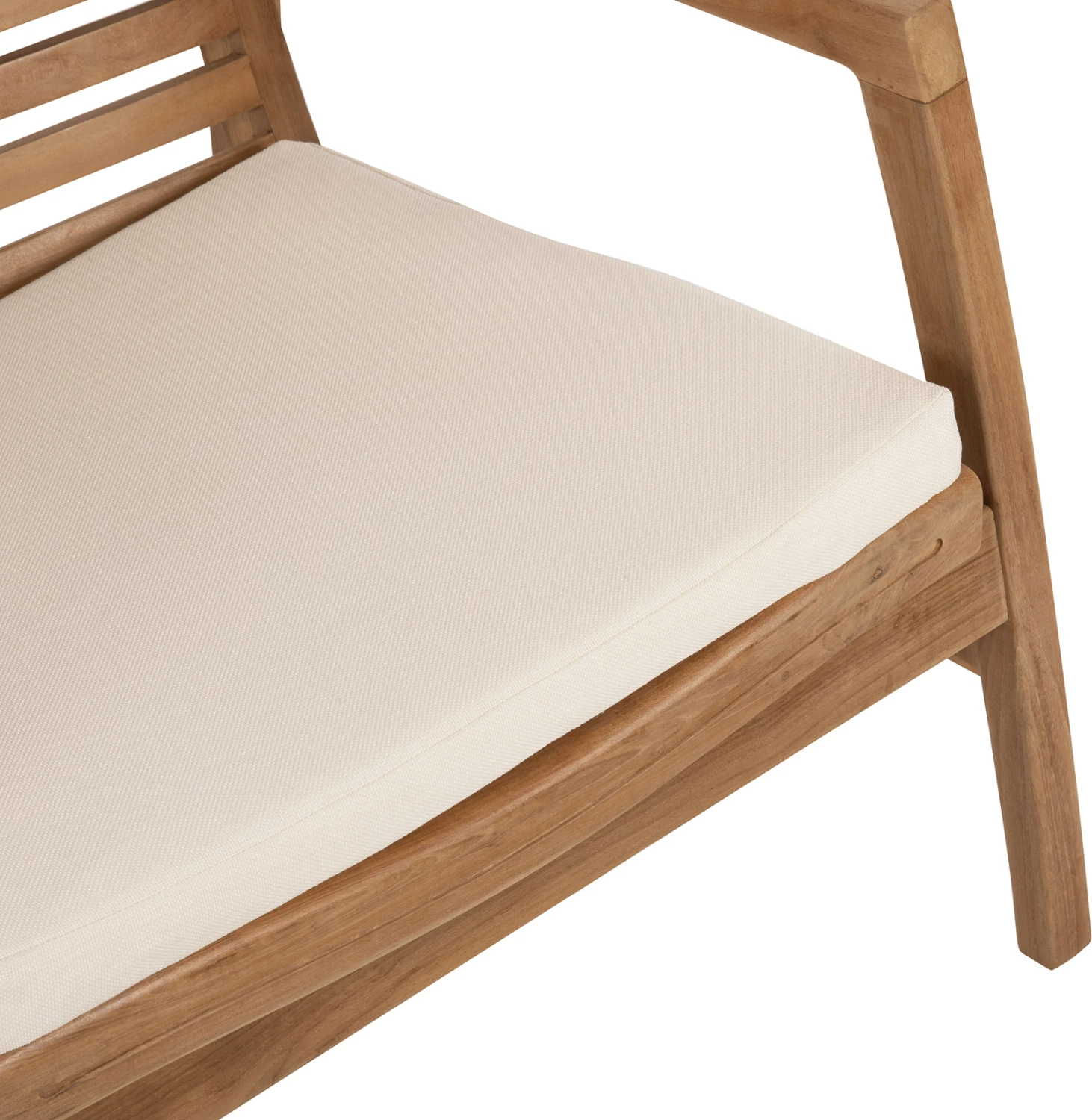 Zunanja garnitura 4 kosov DOVER FH9624 recikliran tikov les-beli blazine