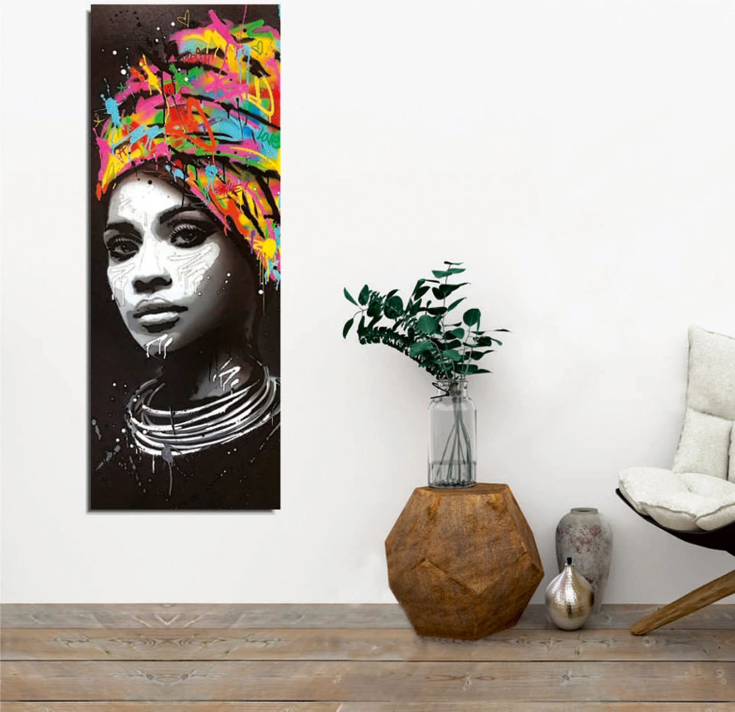 Dekorativna slika dekleta s turbanom FH7198.06 80X3X30 cm