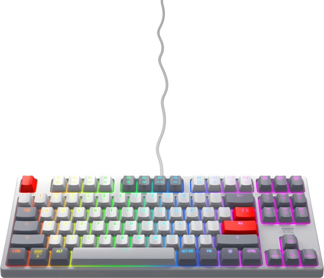 Retro mehanska tipkovnica XTRFY K4V2 TKL, RGB, Cherry
