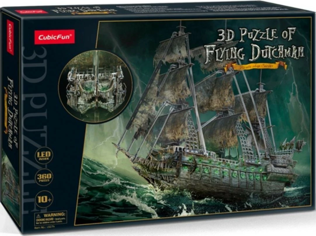 3D sestavljanka z LED, Cubic Fun Flying Dutchman, 360 kosov
