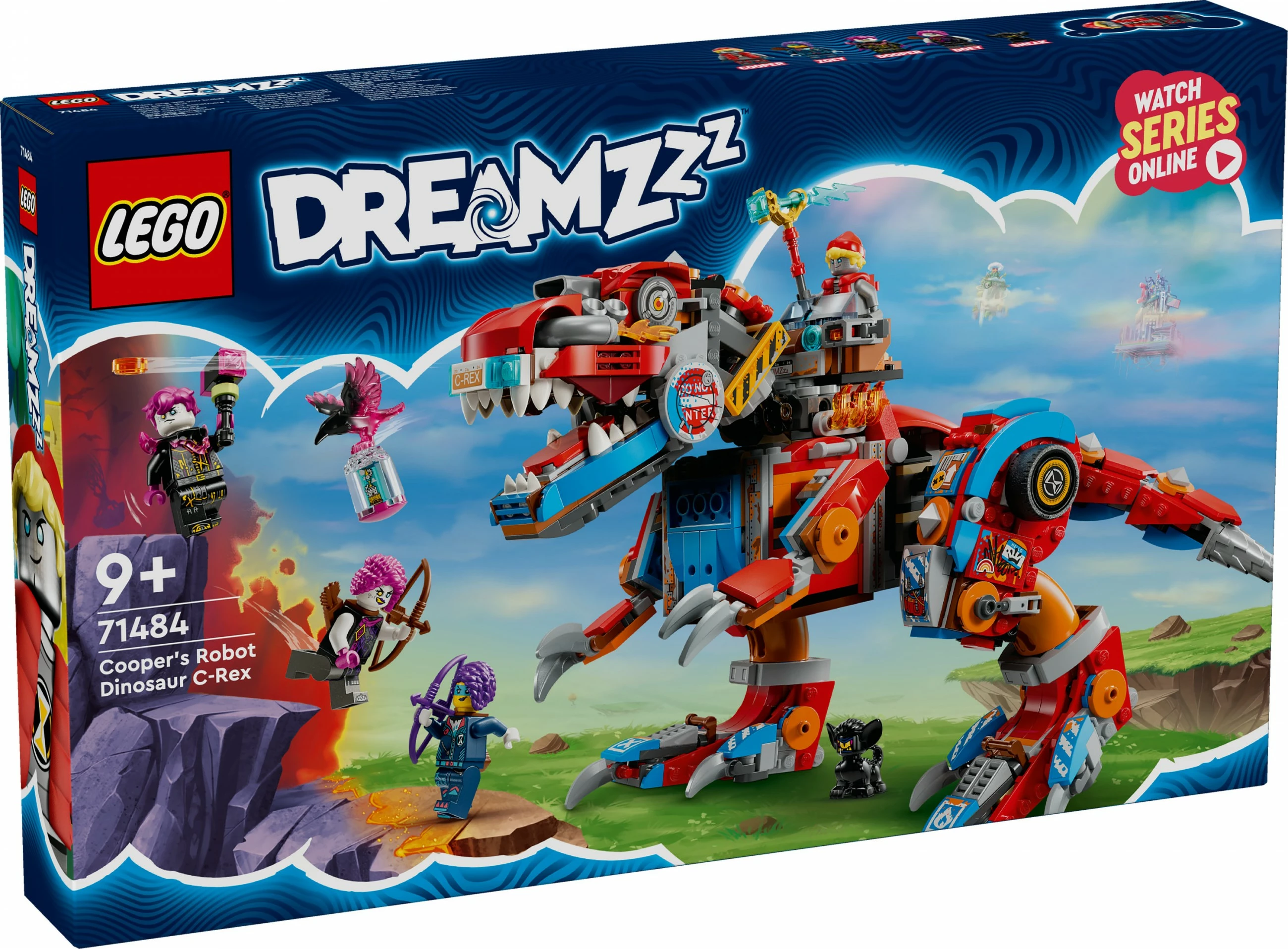 Gradbeni set Cooper's Dino-Mech C-Rex, LEGO DREAMZzz 71484, večbarven