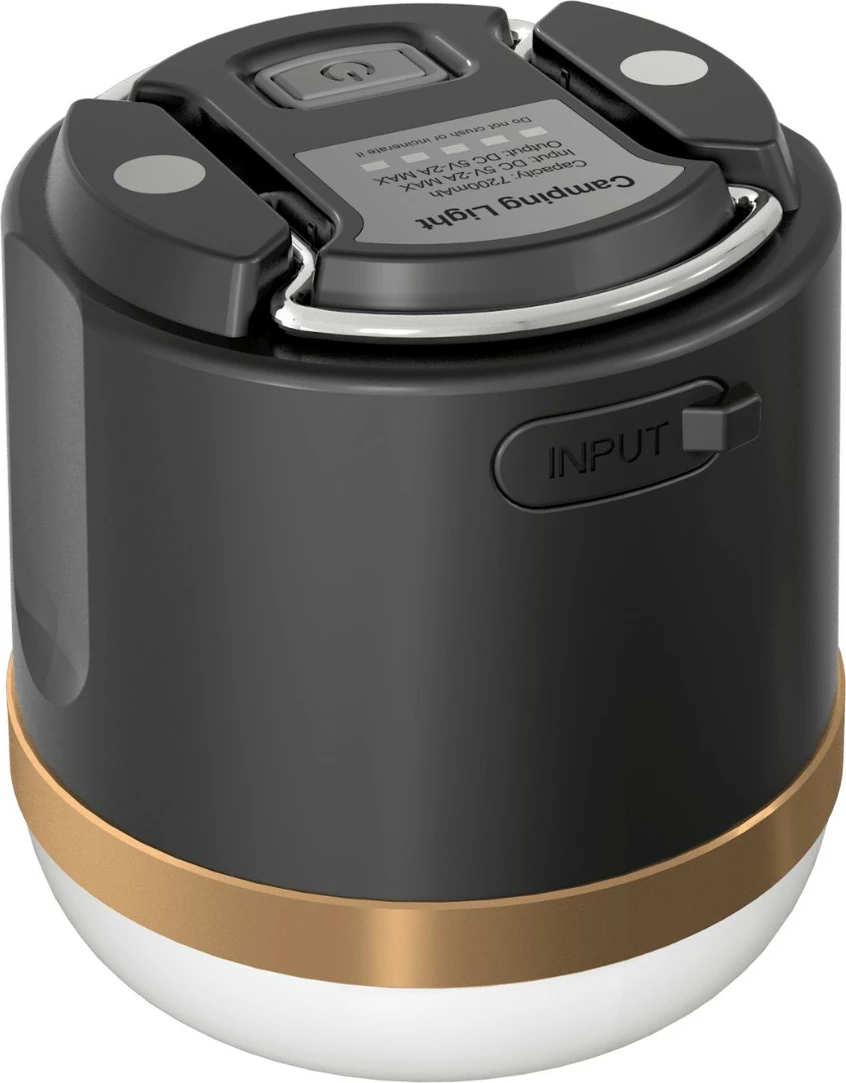 Kampirna svetilka EcoFlow SCLI-B, baterija, 400 lm, črna, zlata, bela