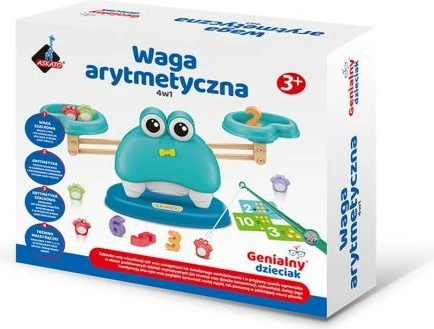 Aritmetična tehtnica 4-v-1 z magneti, izobraževalna igrača ASKATO, komplet, večbarvna, za otroke