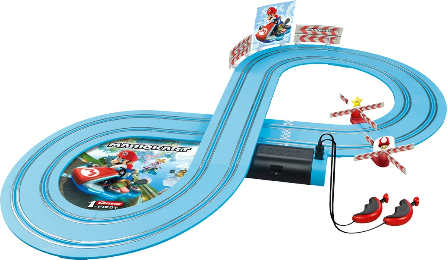 Set dirkališč in avtomobilčkov Nintendo Mario Kart, Carrera RC, plastika, 3+, moder, zelen, rdeč