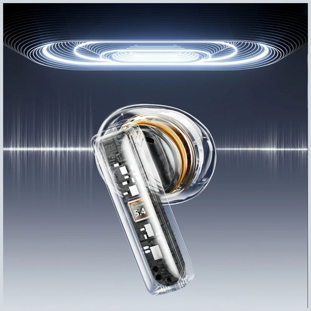 Brezžične TWS slušalke AWEI TP100, Bluetooth 5.4, ENC, polnilni etui z LCD zaslonom, 20 h, črn