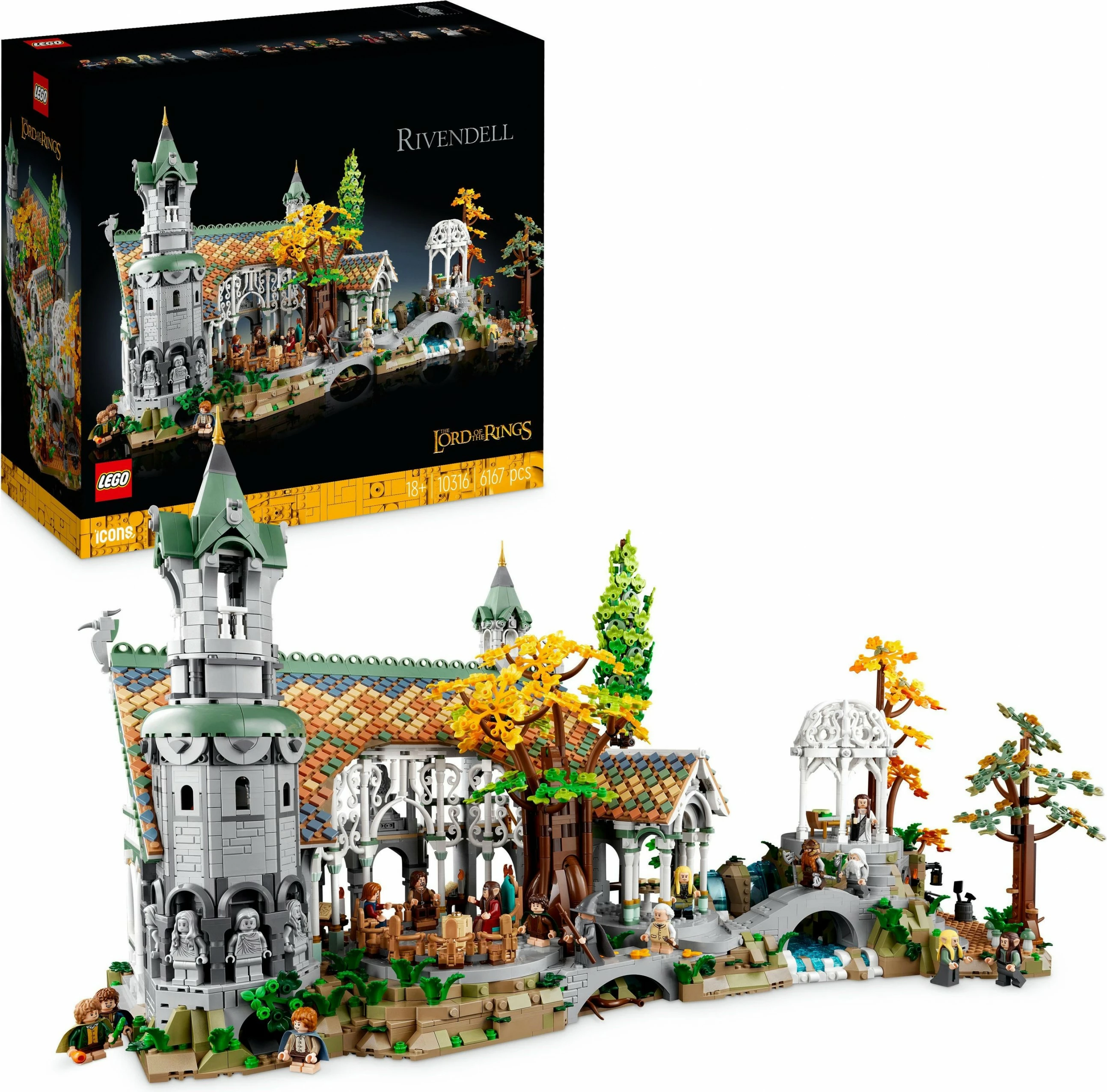 Set za sestavljanje Rivendell, The Lord of the Rings, 6.167 kosov, večbarven