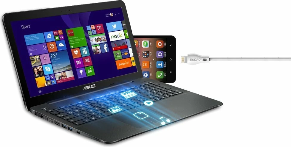 USB na Type-C kabel Dudao L4T, 1 m, 2,1 A, bel