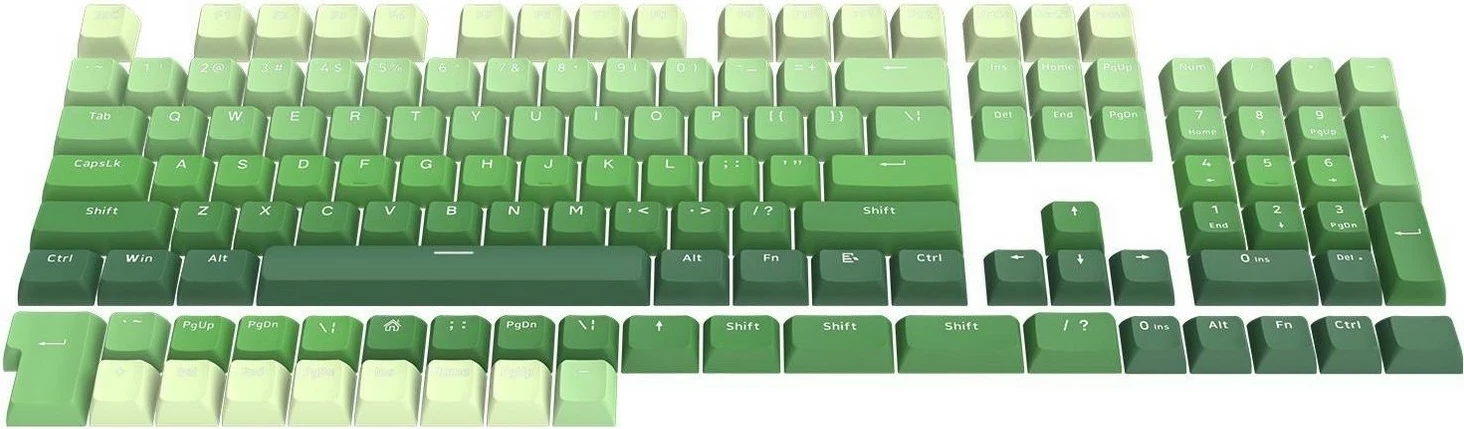 Set zelenih tipk za tipkovnico Redragon A140, 104 tipke, mikrofon