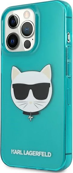 Ovitek za iPhone 13/13 Pro, 6,1", Choupette Head, Karl Lagerfeld KLHCP13LCHTRB, moder z bleščicami