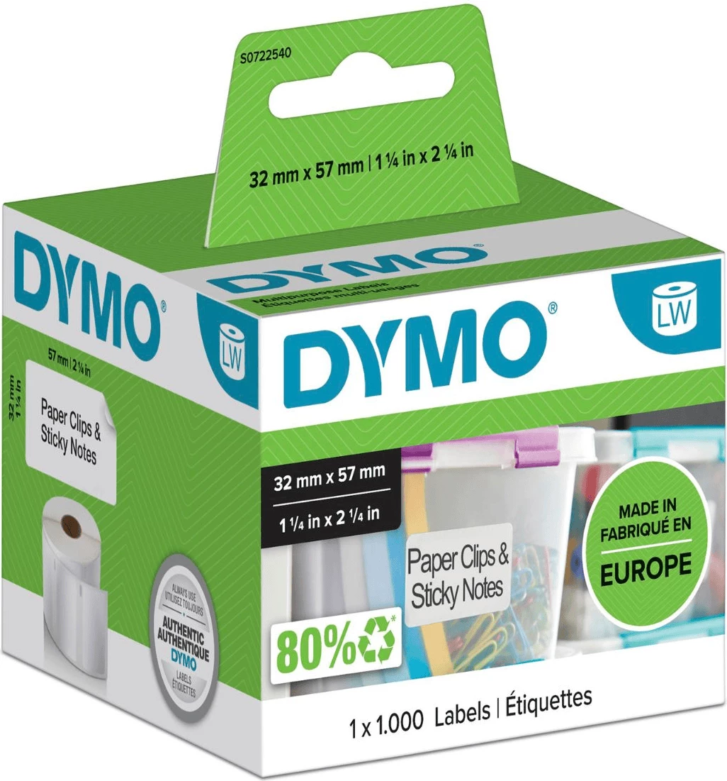 Samolepilne etikete Dymo 11354 / S0722540, 32 x 57 mm, 1x1000