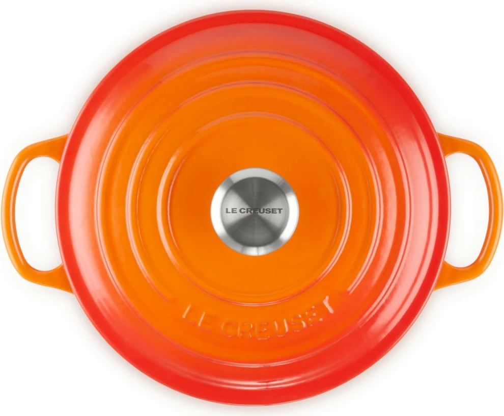 Ponev iz emajliranega litega železa 22 cm, vulkanska barva Le Creuset