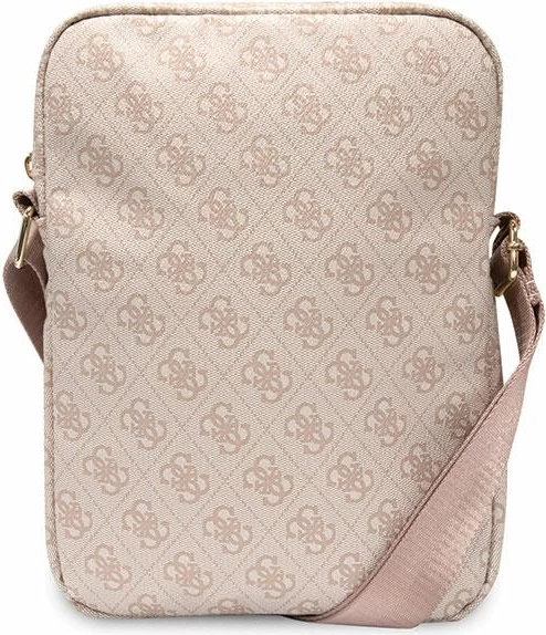 Torba za tablico 10", rožnata, z nastavljivim ramenskim trakom - Guess 4G Stripes
