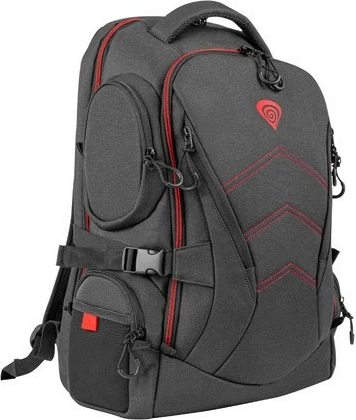 Nahrbtnik za prenosnik do 17,3" Natec Genesis Pallad 550, črn/rdeč