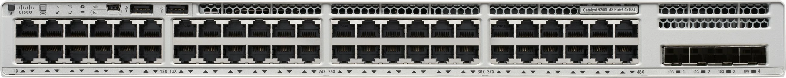Upravljiv preklopnik z 48 Gigabit priključki, PoE+, Layer 3 Cisco Catalyst 9200L