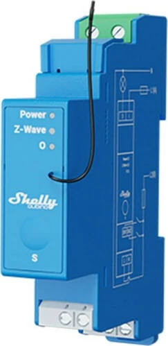 Rele z enim kanalom, Shelly Qubino Wave Pro 1, 25 mW, 1 kanal, moder