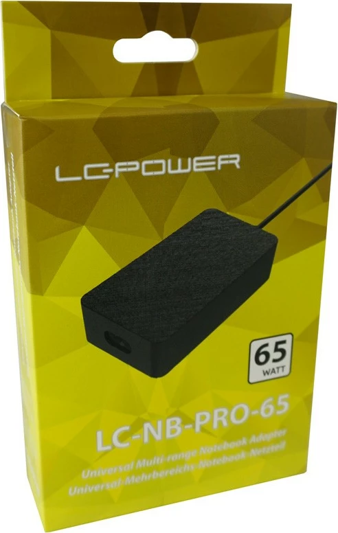Univerzalni adapter za prenosnik LC-Power LC-NB-PRO-65, 65W, črn