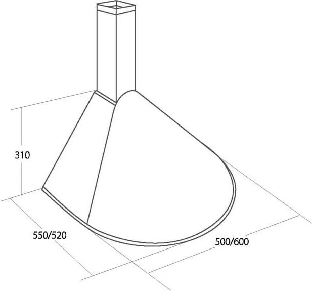 Kuhinjski aspirator Akpo WK-5 Rondo Turbo 60 Inox