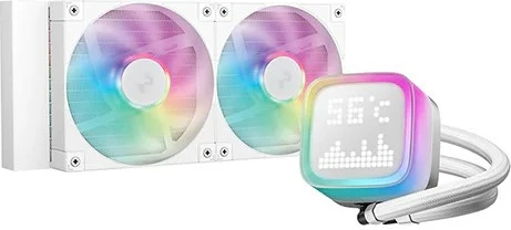 Vodno hlajenje all-in-one za procesor DeepCool LP240, 2x12 cm, LED, belo