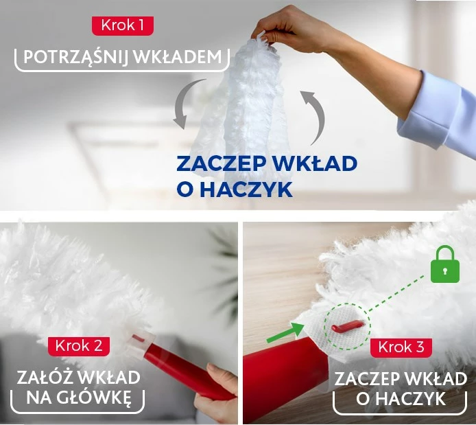 Nadomestni vložki za metlo Vileda Flex&Catch, 10 kos, beli