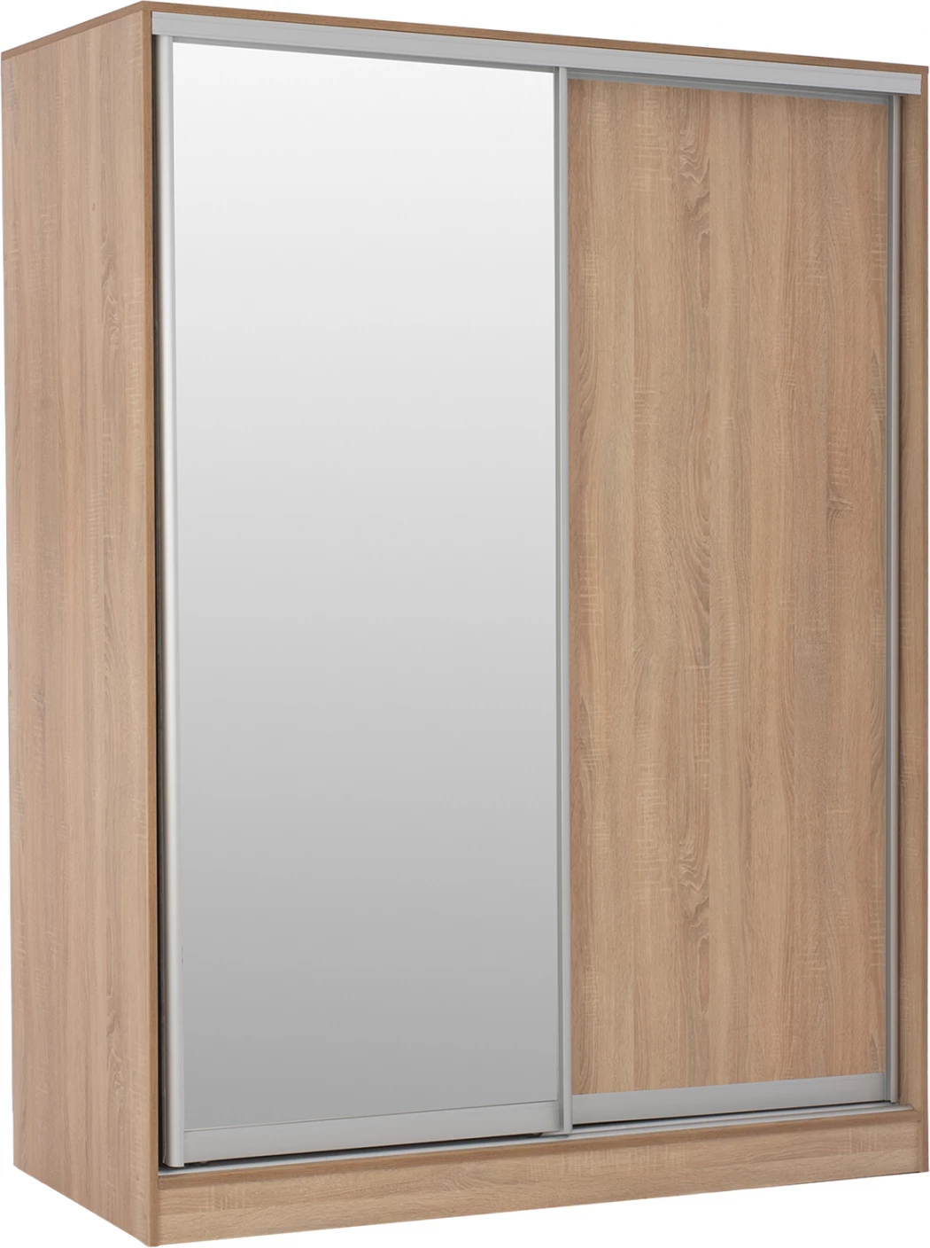 Garderobna omara 180x60x210 drsna vrata z ogledalom sonoma hrast FH2437