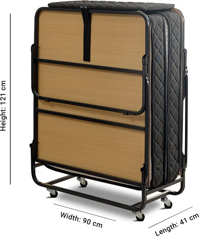 Zložljiva postelja Hanah Home XL, bela in črna