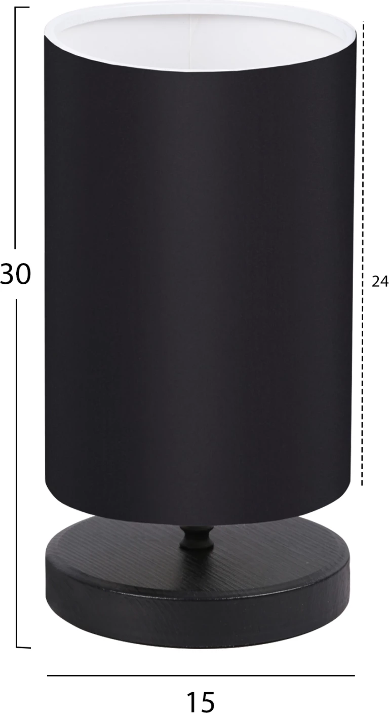 Namizna svetilka s črno osnovo in črnim senčnikom FH7595.02