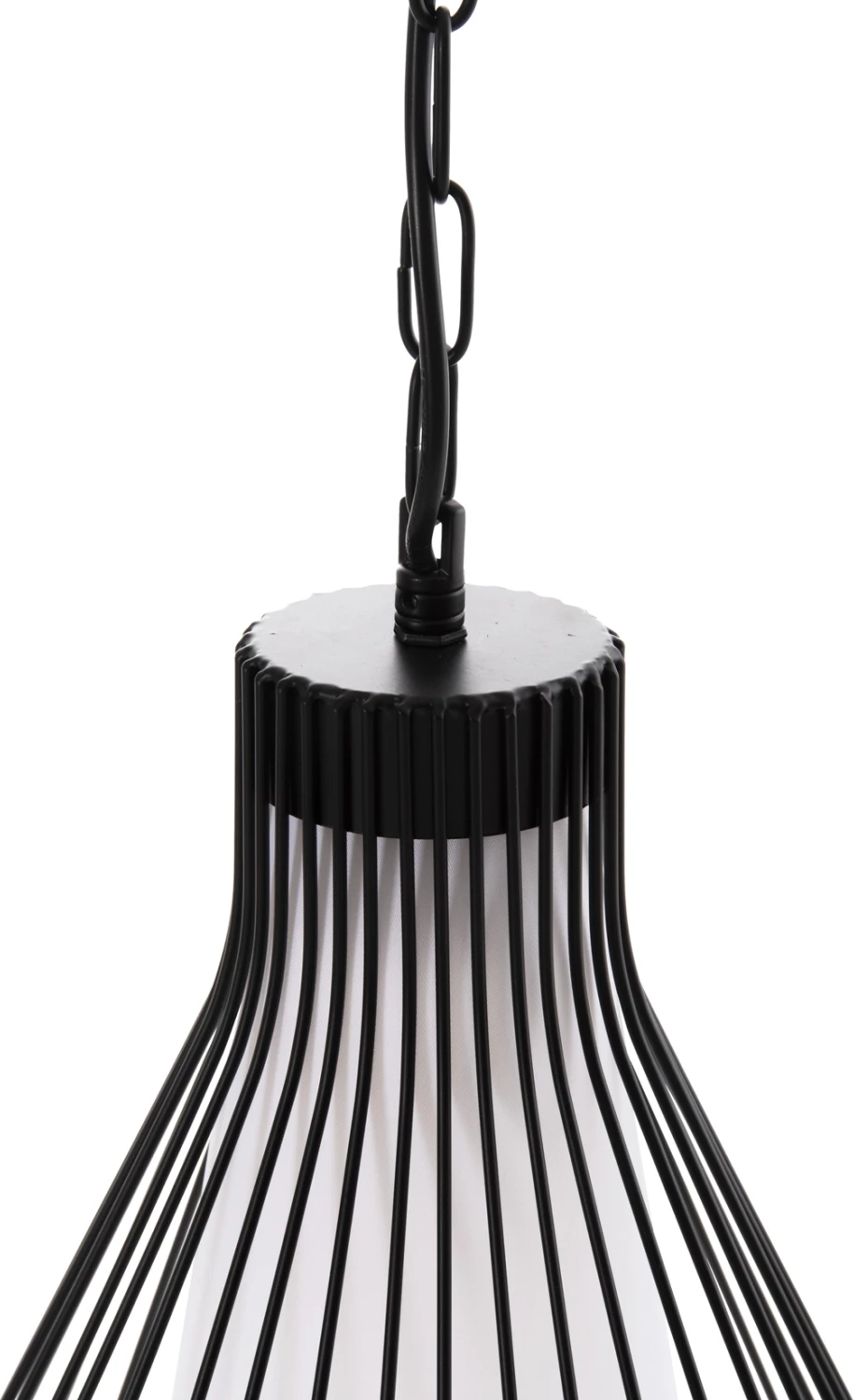 Stropna viseča svetilka FH4074 črna kovinska kapa Φ33x141Hcm