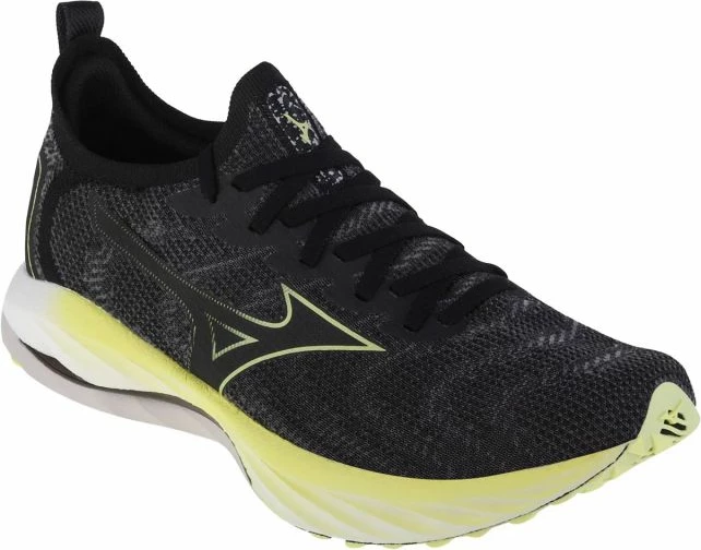 Tekmovalne tekaške atlete Mizuno Wave Neo Wind, črne in zelene