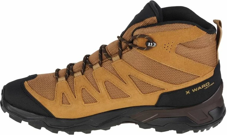 Trek čevlji, Salomon X Ward Leather Mid GTX, rjava