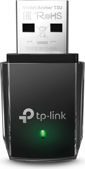 Wi‑Fi adapter TP‑Link Archer T3U, USB, WLAN, Wi‑Fi 5, 867 Mbit/s, črn