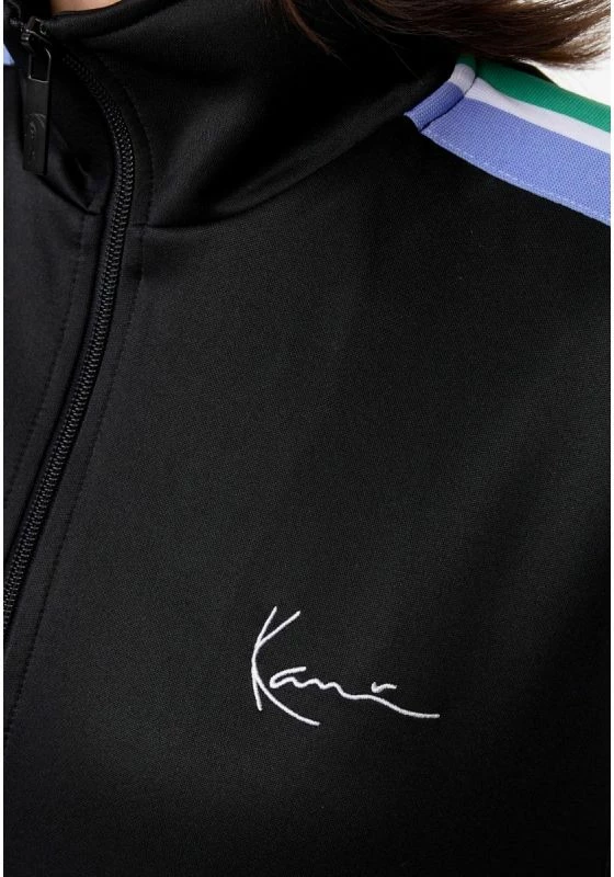 Duks brez kapuce, z zadrgo, črn — Karl Kani