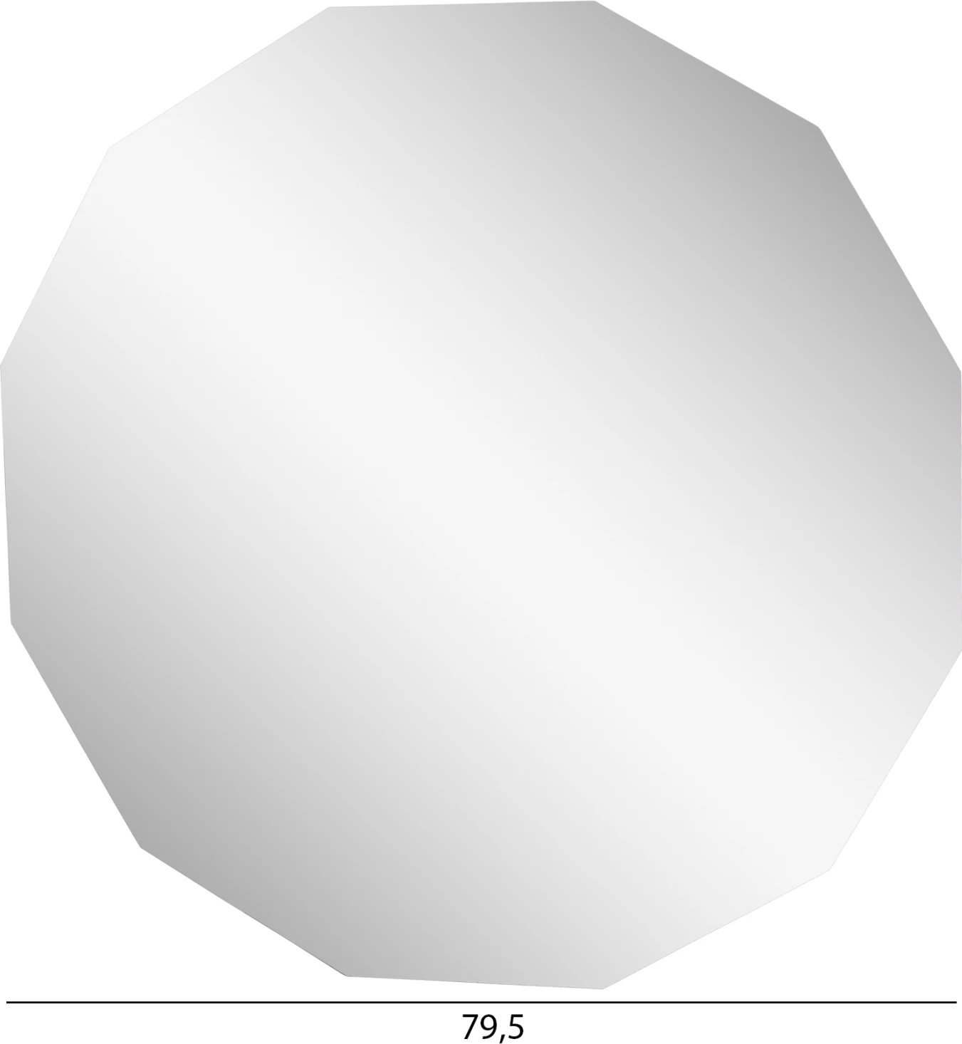 Stensko ogledalo Cane FH4494 brez okvirja Φ79,5 cm