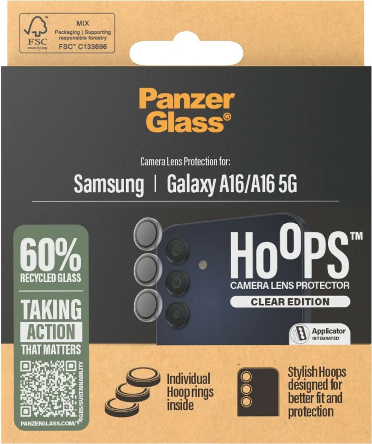 Zaščita leče PanzerGlass za Samsung A16, prozorna