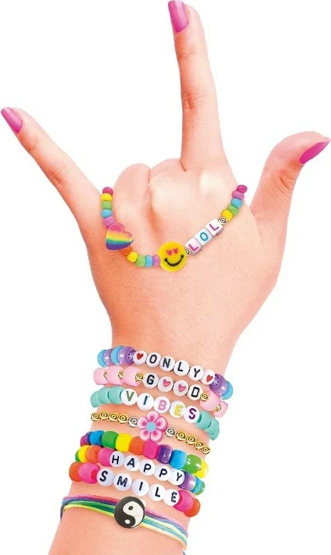 Set za ustvarjanje prijateljskih zapestnic Epee Project Glam EP60469, več kot 300 dodatkov, za deklice od 6+, večbarven