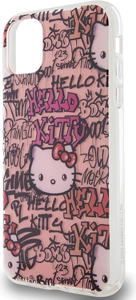 Zaščitna ovitek Hello Kitty IML Tags Graffiti za iPhone 11/XR, roza