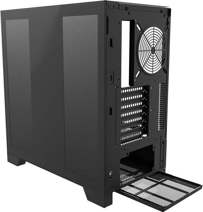 Računalniško ohišje Darkflash DY450, ATX Mid Tower, brez ventilatorjev, kaljeno steklo, črno