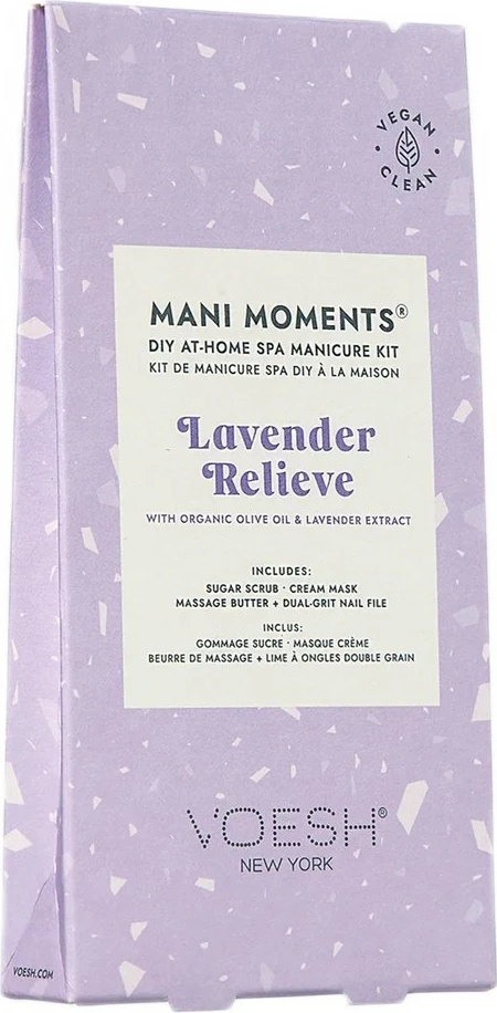Set za manikuro za ženske Mani Moments Lavender Relieve, VOESH, 4 kosi