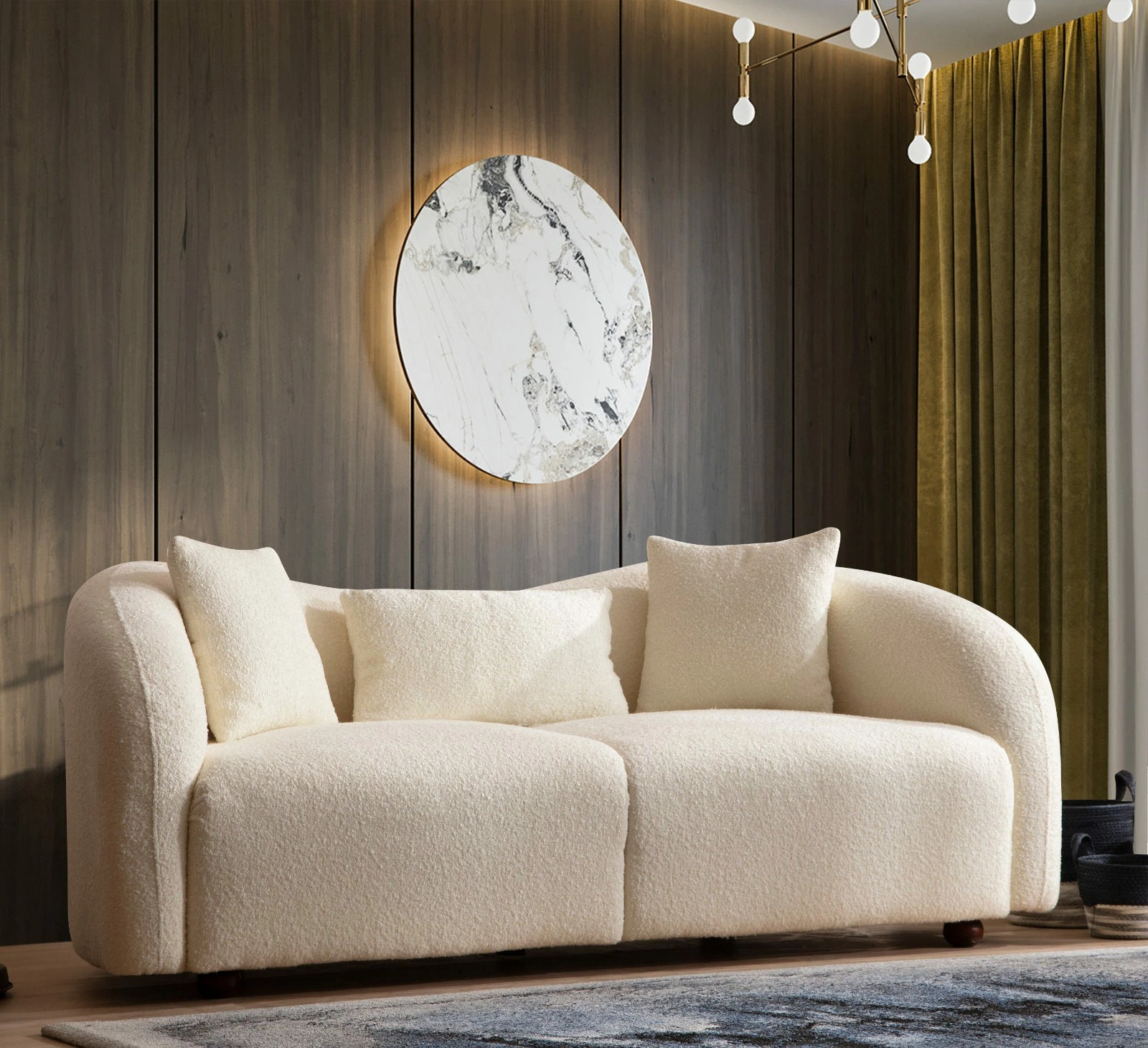 Dvosedežna sofa Venedik, krem, Atelier del Sofa