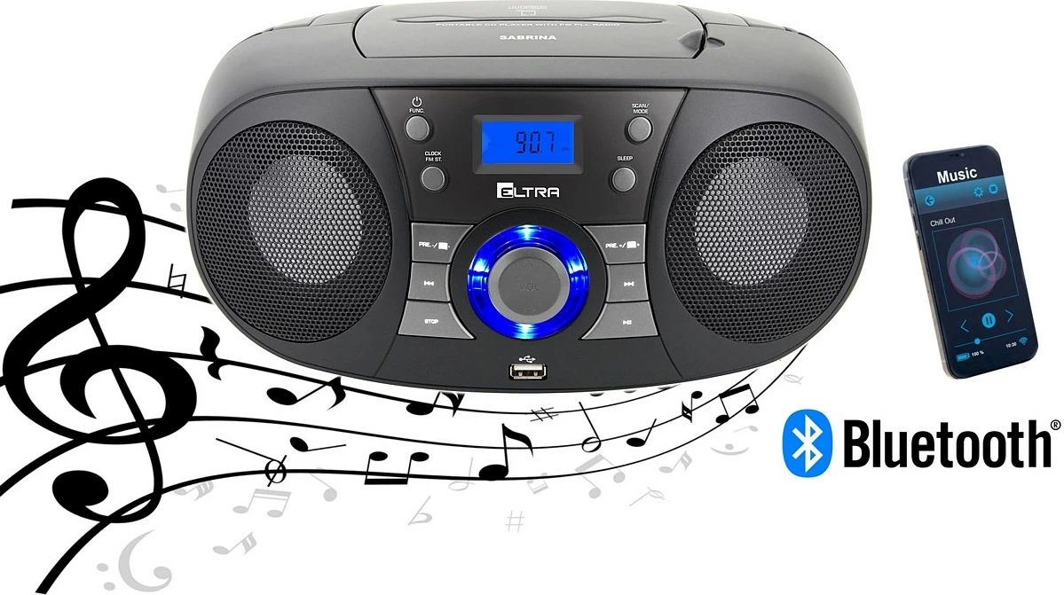 CD/radio predvajalnik Sabrina CD 60BT, Eltra, Bluetooth, USB, črn