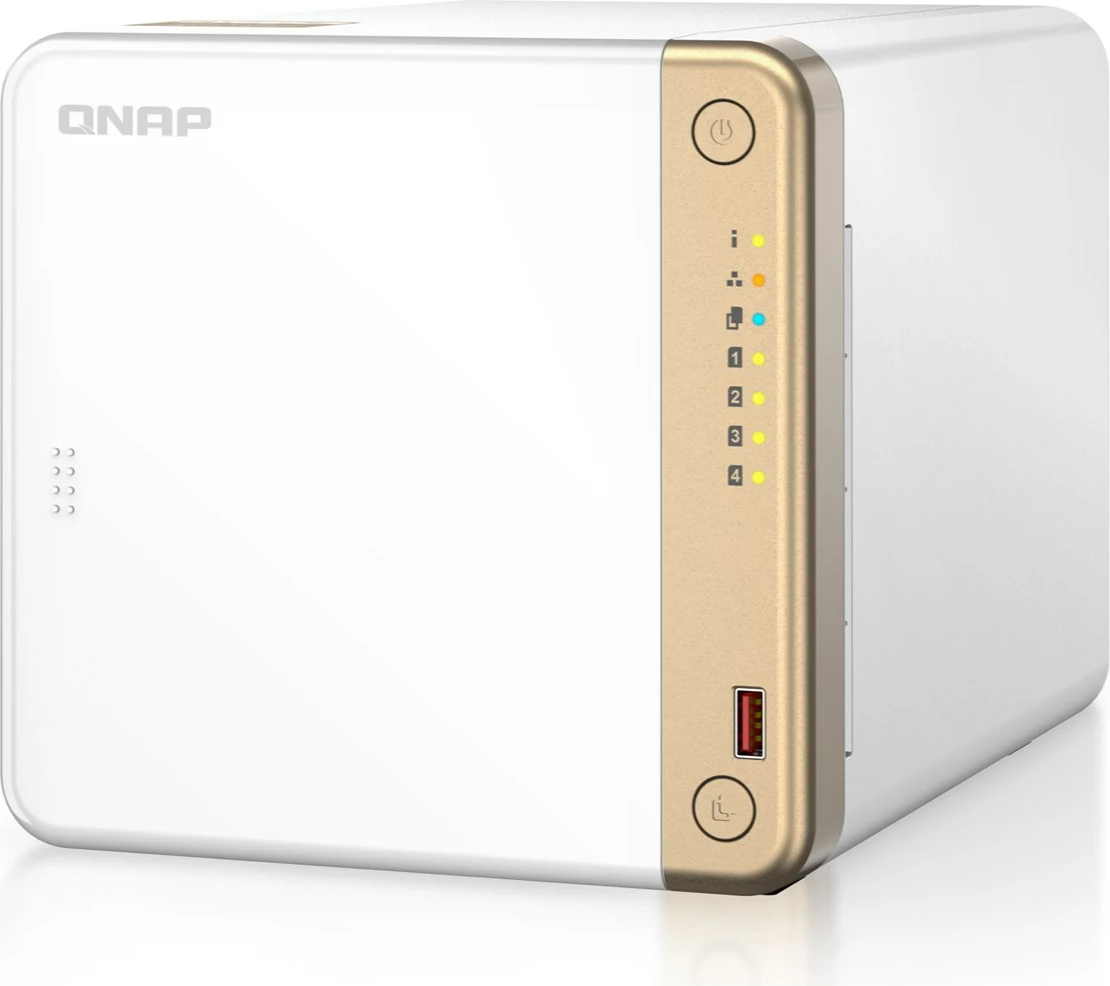 NAS ohišje QNAP TS-462-4G, Intel Celeron N4505, 4 GB RAM DDR4, stolp, bela
