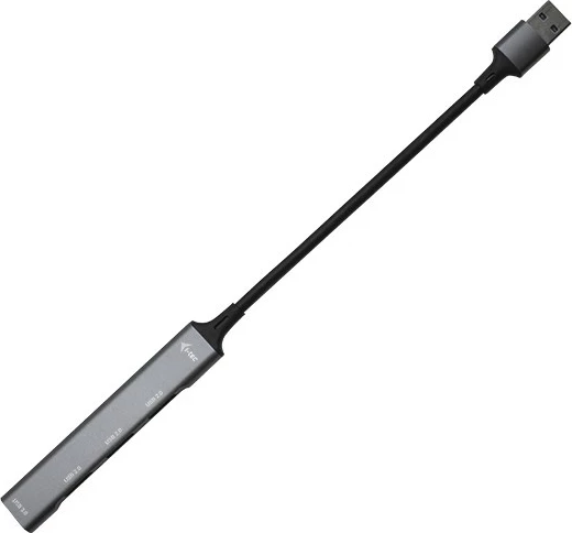 USB hub z aluminijastim ohišjem i-tec U3HUBMETALMINI4, 1x USB 3.0 + 3x USB 2.0, kovinski